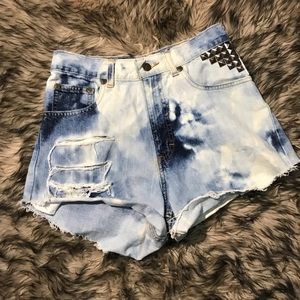 Eddie Bauer High Waisted Acid Wash Shorts